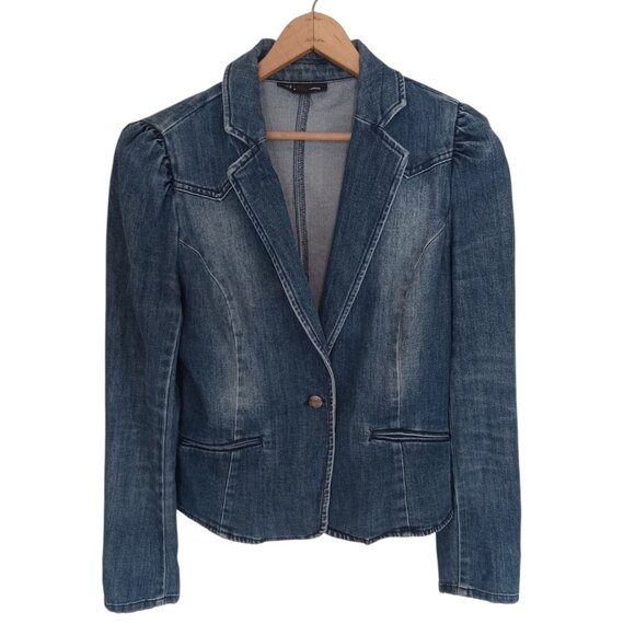 INC 💙 》Denim Blazer Jacket - Picture 3 of 15